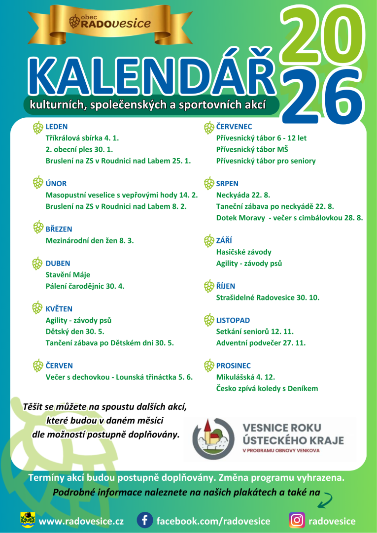 Kalendář akcí 2026