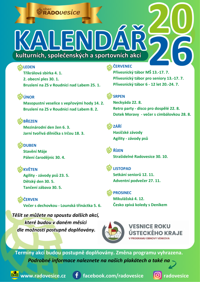 Kalendář akcí 2026