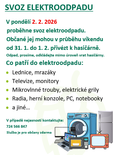 Svoz elektroodpadu 2.2.2026